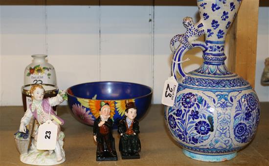 2 Doulton figures & mixed ceramics